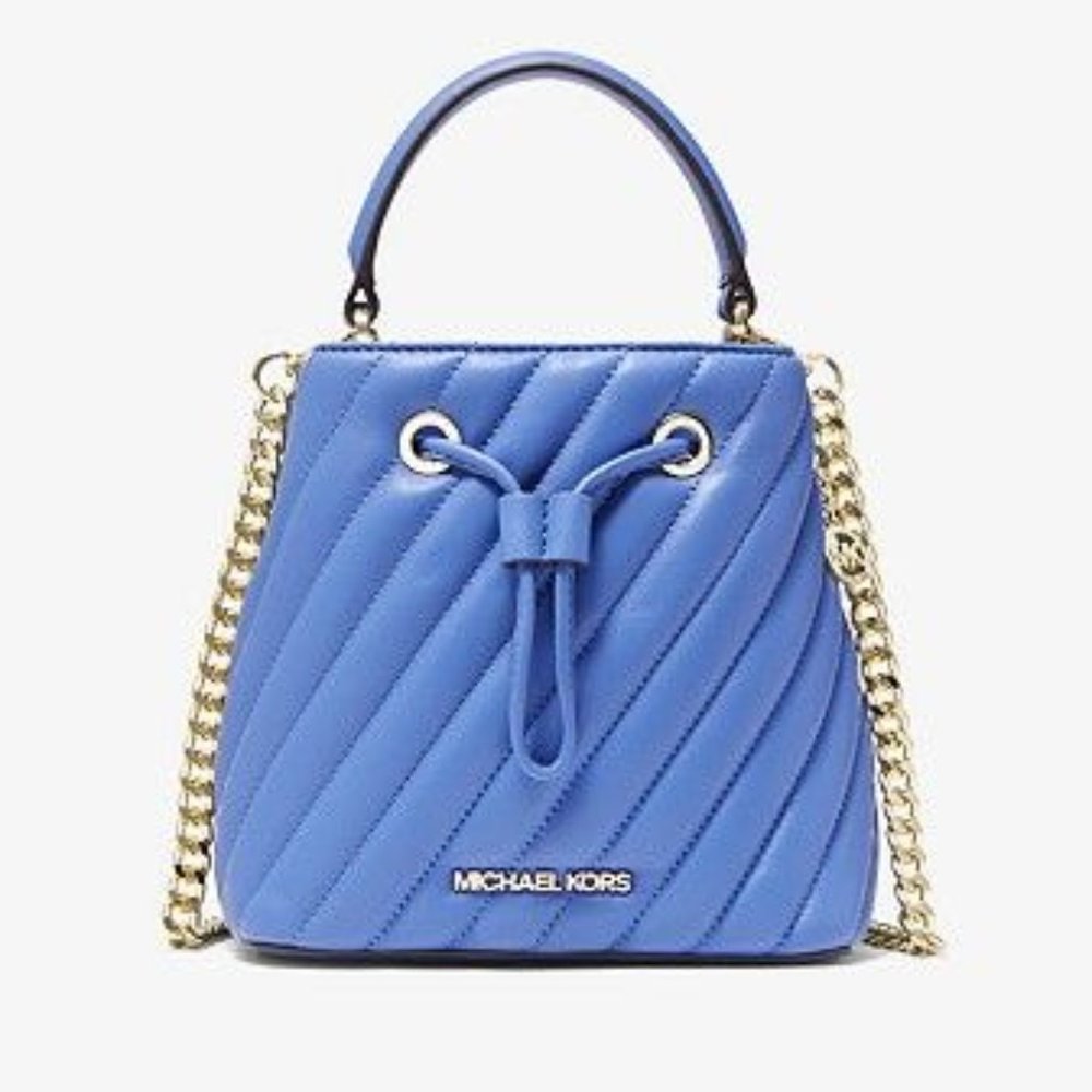 MICHAEL KORS SURI Blue QUILTED CROSSBODY BAG